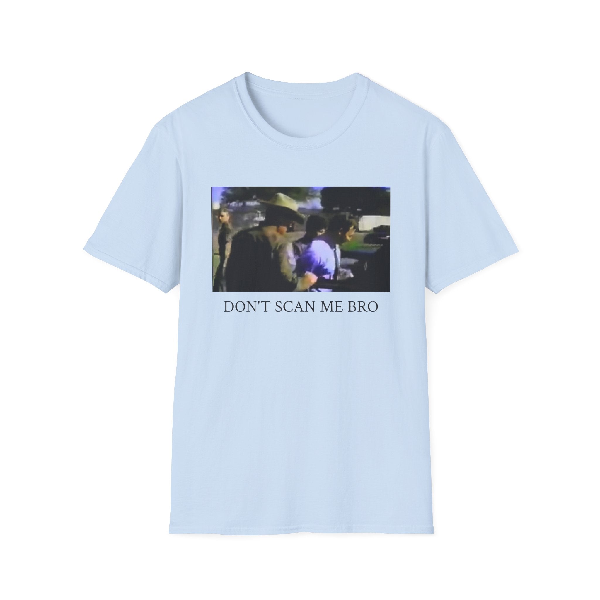 T‑Shirt — "Don't Scan Me Bro" Vintage Photo Graphic Tee