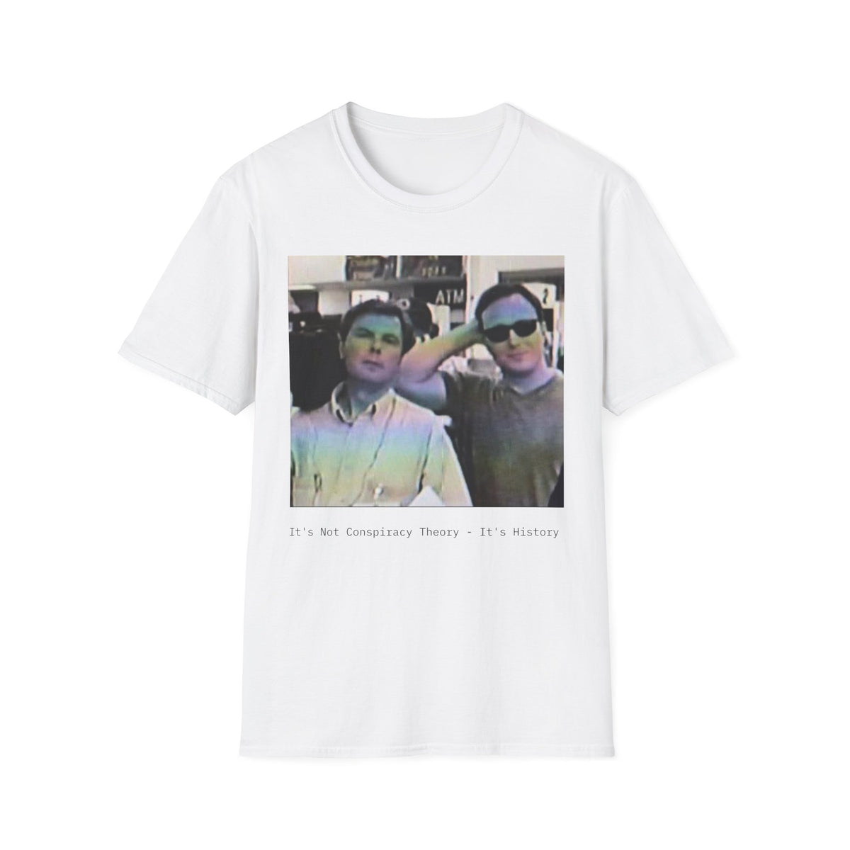 Vintage Mike & Alex Photo T-Shirt — "It's Not Conspiracy Theory - It's History!"