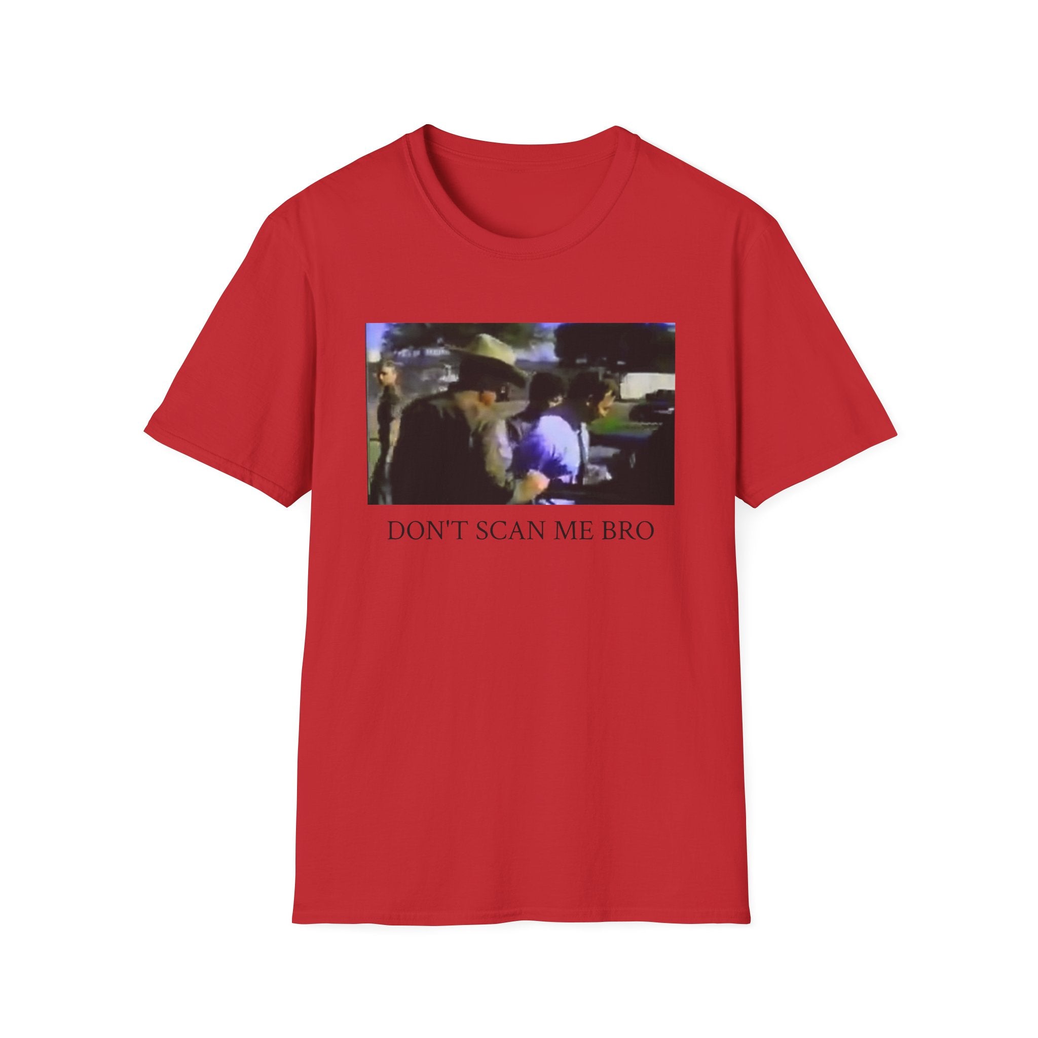 T‑Shirt — "Don't Scan Me Bro" Vintage Photo Graphic Tee